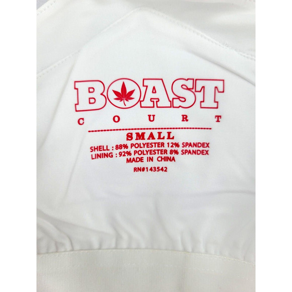 Boast Womens Racerback Tank Top White Sleeveless Tennis Gym Workout Athletic NWT - Picture 5 of 6